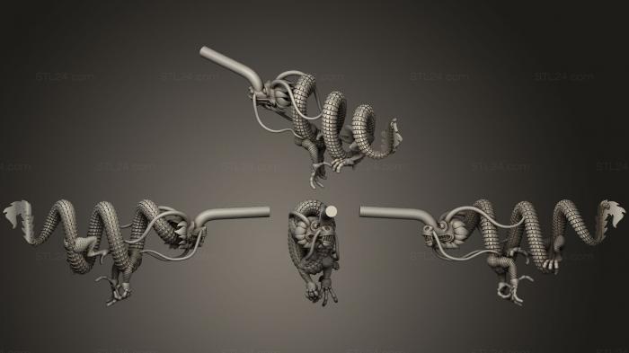 Статуэтки грифоны и драконы (Дракон 1 —(4), STKG_0130) 3D модель для ЧПУ станка